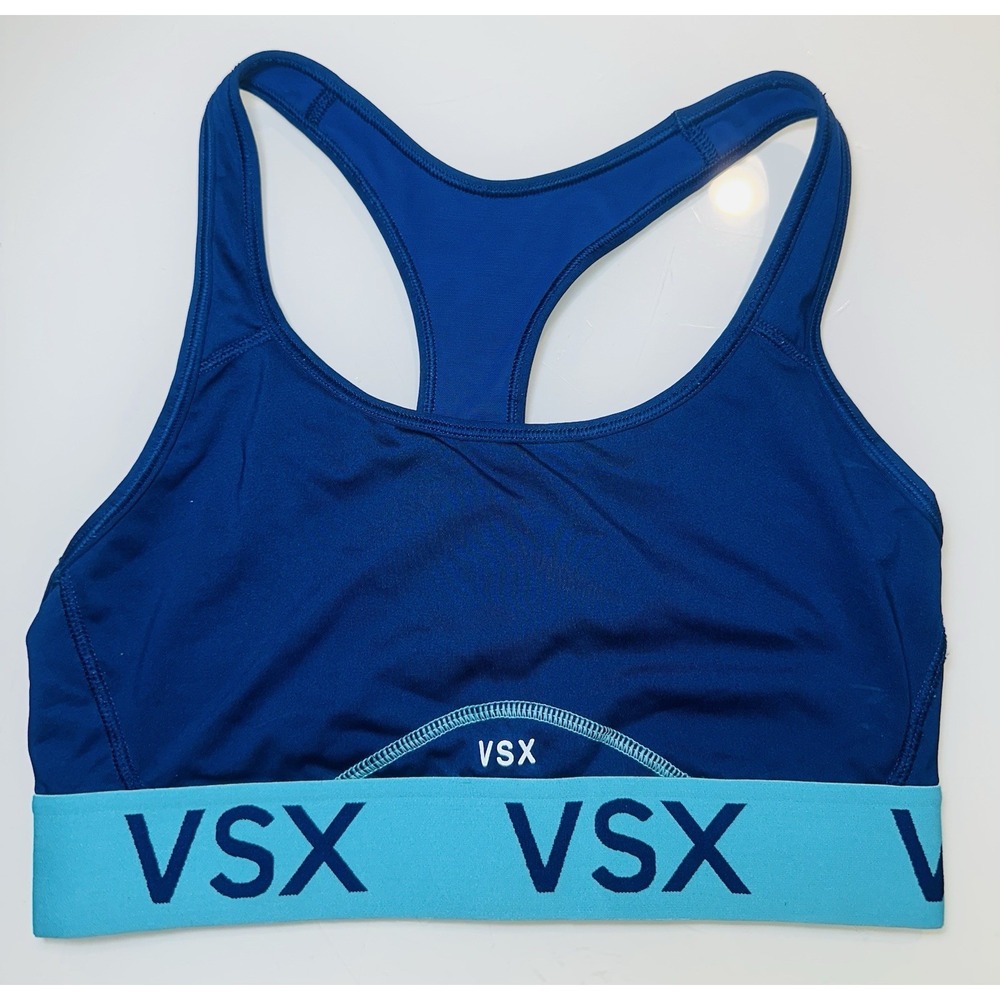 Victoria's Secret X Sport Bra Women's Blue  Pullover Stretchy Athletic Sz S